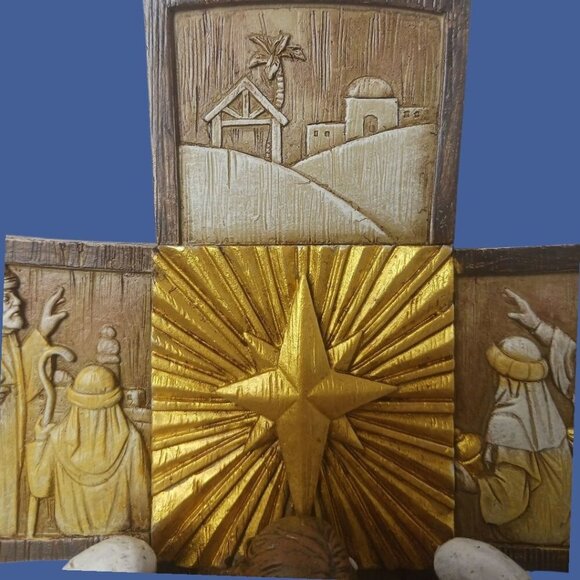 Avalon Gallery Christmas Treasures Nativity Story Figure Cross With Angel "14" - Picture 7 of 12